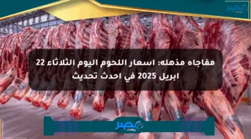 مفاجأة مذهلة: أسعار اللحوم اليوم الثلاثاء 22 أبريل 2025 في أحدث تحديث